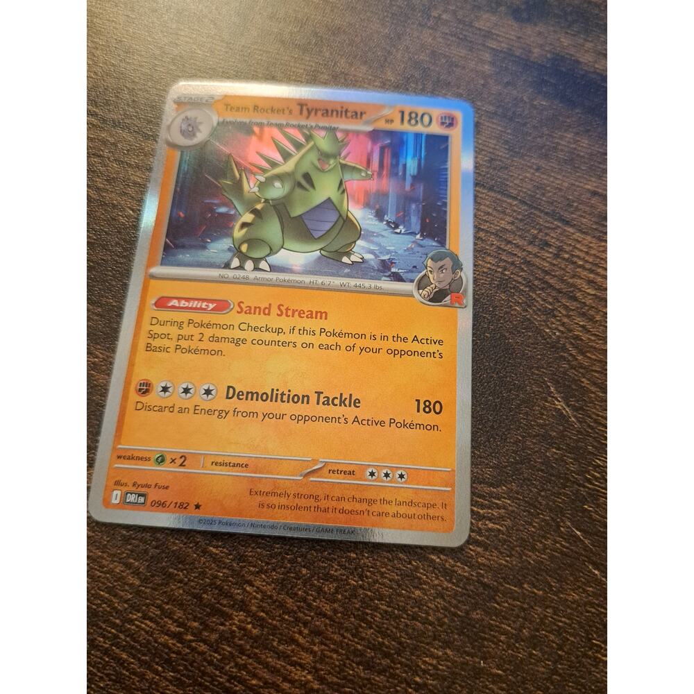 Pokémon TCG Team Rocket’s Tyranitar 096/182 Destined Rivals